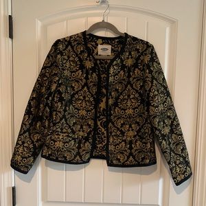Old Navy black & gold baroque jacket